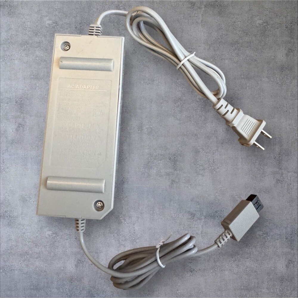 Vintage Nintendo Wii Video Game Power AC‎ Adapter Replacement 12VDC Output